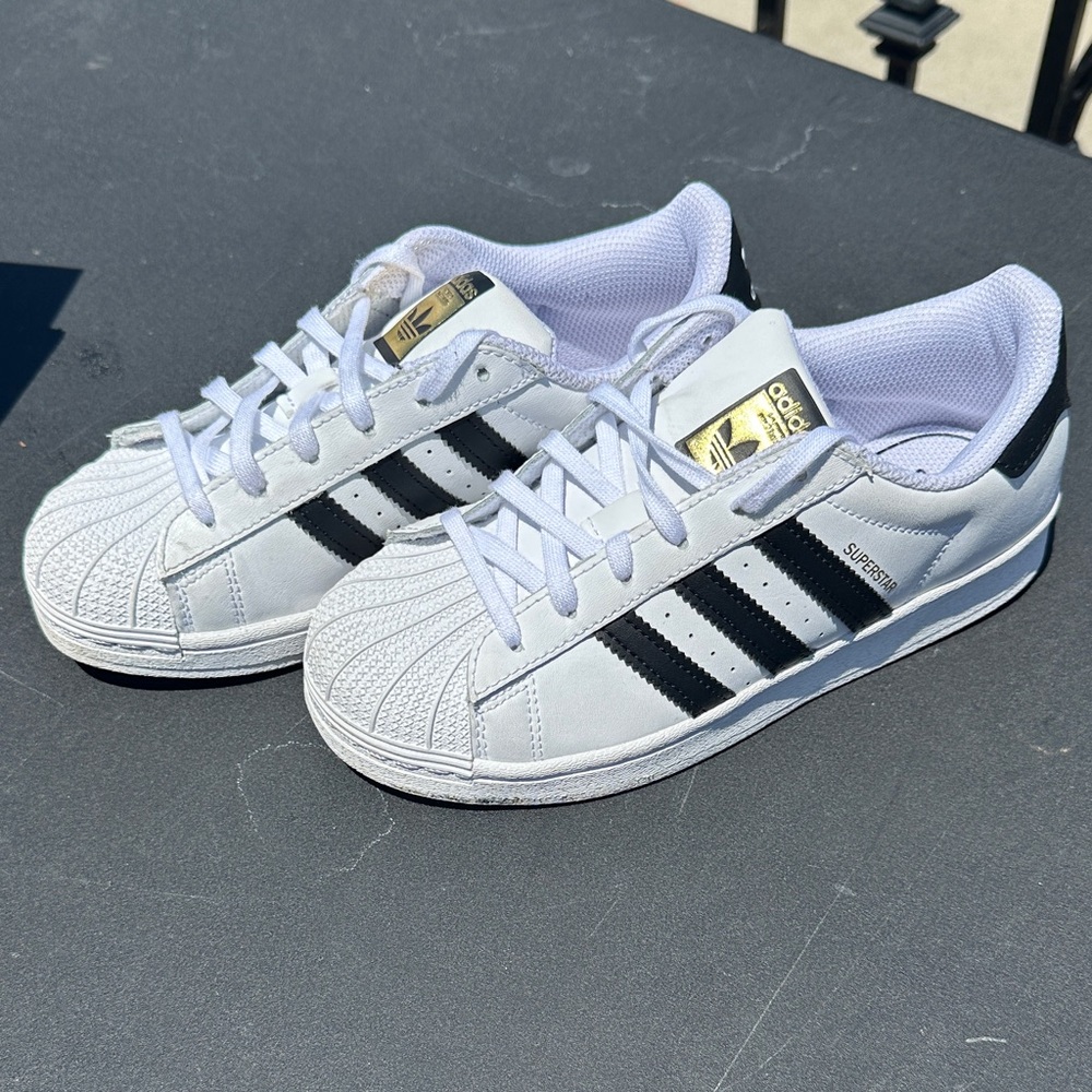 Adidas Classic White and Black Sneakers
